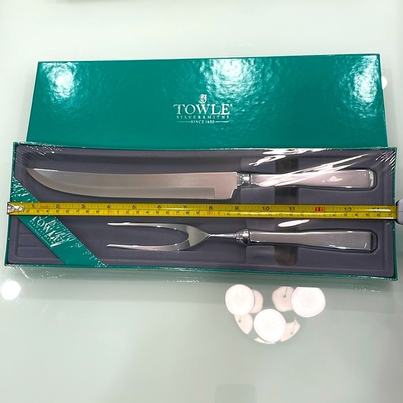 *NEW* Vintage Towle Silversmiths Stainless Steel Carving Set made in USA - Picture 9 of 9